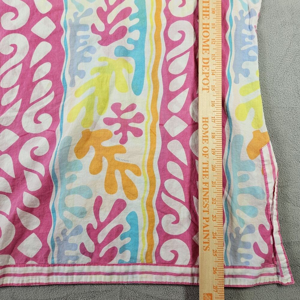 Gretchen Scott Designs Top Womens Size S Pink Orange Ocean Waves Cotton Tunic - Picture 11 of 11